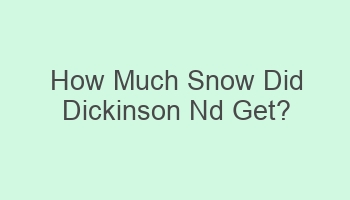 how much snow did dickinson nd get 100994