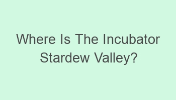 where is the incubator stardew valley 100996