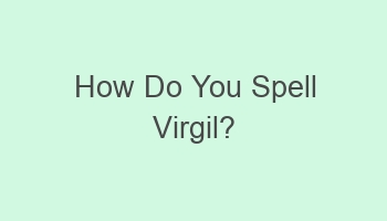 how do you spell virgil 101570