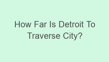 how far is detroit to traverse city 101456