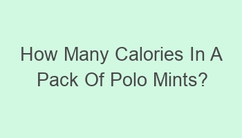 how many calories in a pack of polo mints 102173