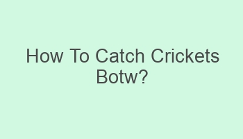 how to catch crickets botw 102360