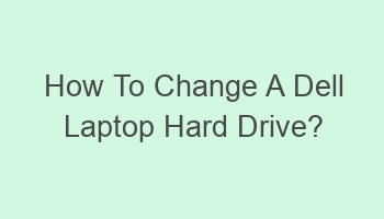 how to change a dell laptop hard drive 102259