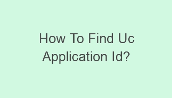 how to find uc application id 102520