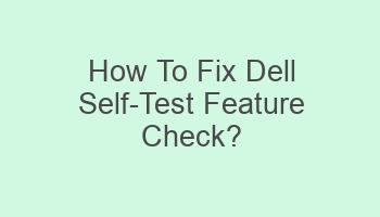 how to fix dell self test feature check 102181