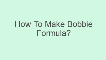 how to make bobbie formula 101457