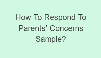 how to respond to parentscabc concerns sample 102091