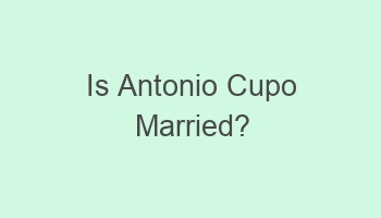 is antonio cupo married 101131