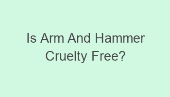 is arm and hammer cruelty free 101997