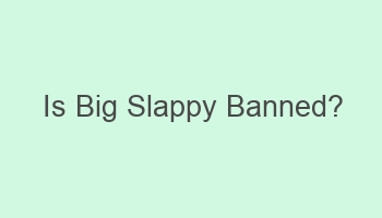 is big slappy banned 101971