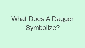 what does a dagger symbolize 102284