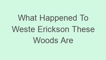 what happened to weste erickson these woods are haunted 101764