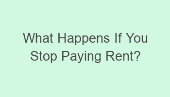 what happens if you stop paying rent 101501