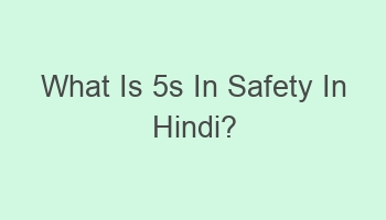 what is 5s in safety in hindi 101459