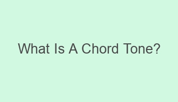 what is a chord tone 102183