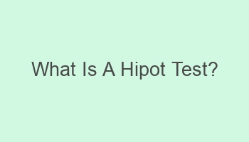 what is a hipot test 101526