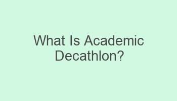 what is academic decathlon 101762