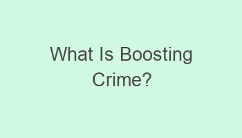 what is boosting crime 101079