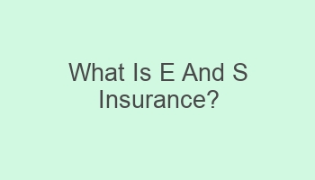 what is e and s insurance 102229