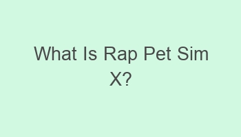 what is rap pet sim