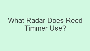 what radar does reed timmer use 101246