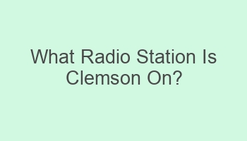 what radio station is clemson on 101370