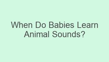 when do babies learn animal sounds 102530