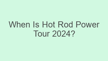 when is hot rod power tour 2024 101596