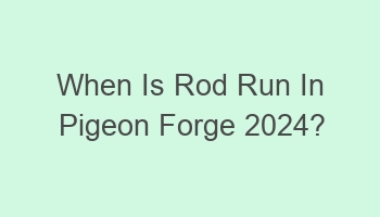 when is rod run in pigeon forge 2024 102516