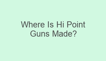 where is hi point guns made 102013