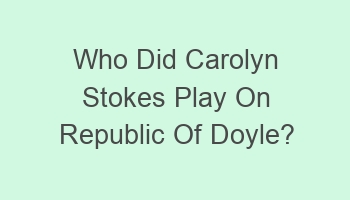 who did carolyn stokes play on republic of doyle 101978