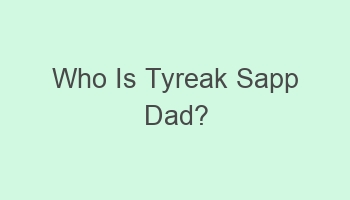 who is tyreak sapp dad 101473