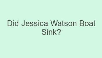 did jessica watson boat sink 103022