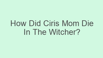 how did ciris mom die in the witcher 104149