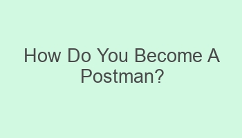 how do you become a postman 103150