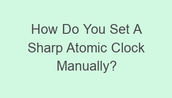 how do you set a sharp atomic clock manually 103344