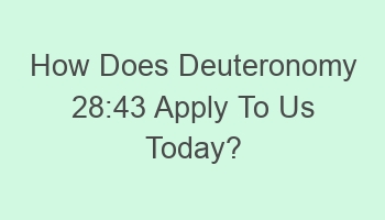 how does deuteronomy 2843 apply to us today 103446