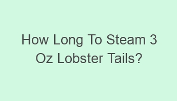 how long to steam 3 oz lobster tails 103800