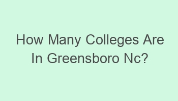 how many colleges are in greensboro nc 103565