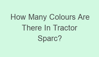 how many colours are there in tractor sparc 102973