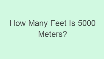 how many feet is 5000 meters 103851