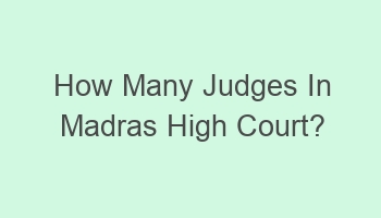 how many judges in madras high court 102788