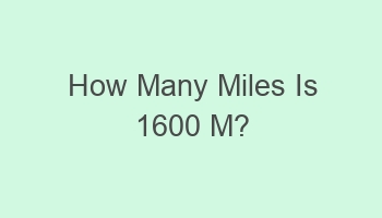 how many miles is 1600 m 103560