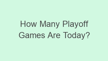 how many playoff games are today 103151