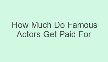 how much do famous actors get paid for commercials 103024