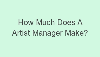 how much does a artist manager make 103633