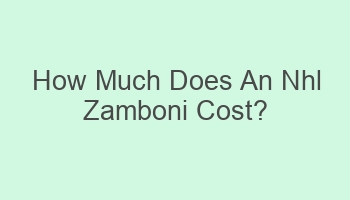 how much does an nhl zamboni cost 103439