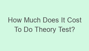 how much does it cost to do theory test 103713