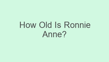 how old is ronnie anne 103545