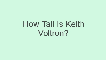 how tall is keith voltron 103402